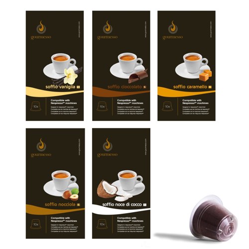 Gourmesso Flavor Bundle - 50 Nespresso® Compatible Coffee Capsules
