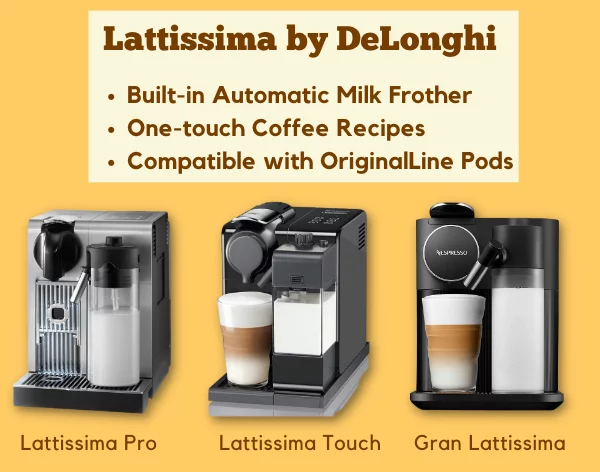 Nespresso Lattissima Machines by DeLonghi