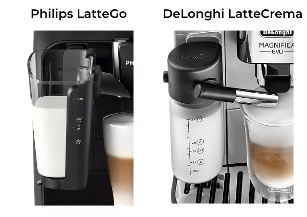 Philips LatteGo vs DeLonghi LatteCrema