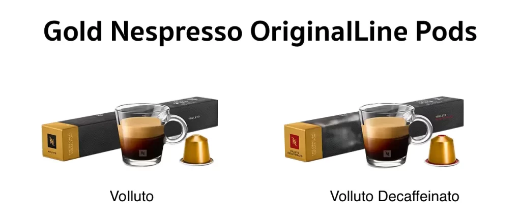 Gold Nespresso OriginalLine Pods