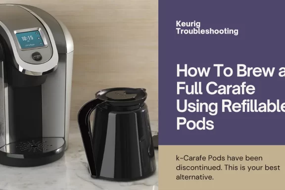 Keurig k-carafe pods discontinued
